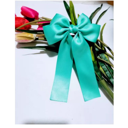 kẹp nơ satin lụa mềm mịn