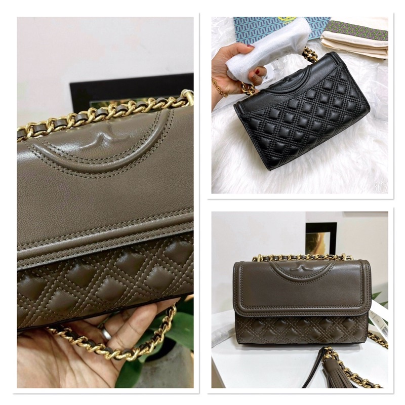 💥Túi Tory Burch Logo Embossed Quilted Da thật💥Rẻ Vô Địch