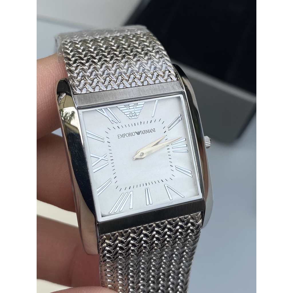 Đồng hồ Nam cao cấp Emporio Armani dây thép đan lụa cao cấp