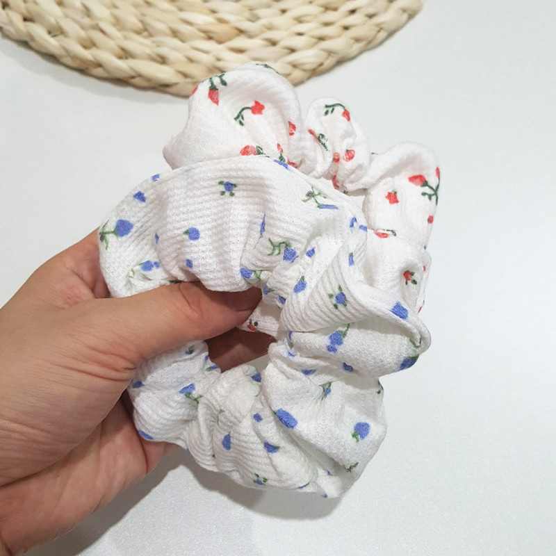 (Hàng Mới Về) Dây Buộc Tóc Trang Trí Hoa Đính Đá Xinh Xắn Cho Nữ