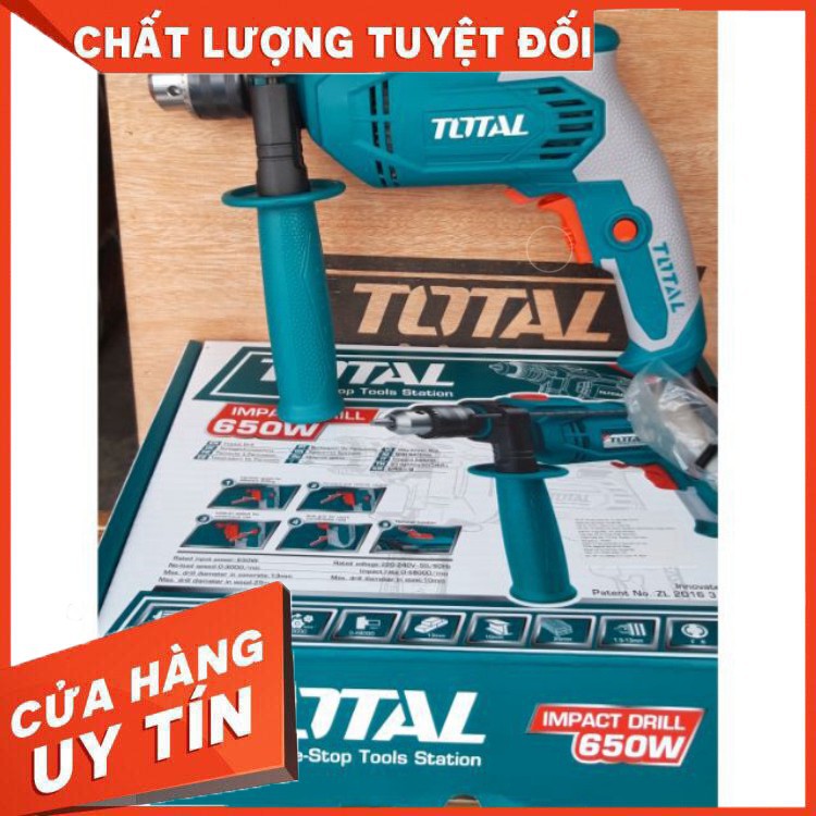 Máy Khoan Động Lực 650W TOTAL TG106136E [bảo hành chính hãng]