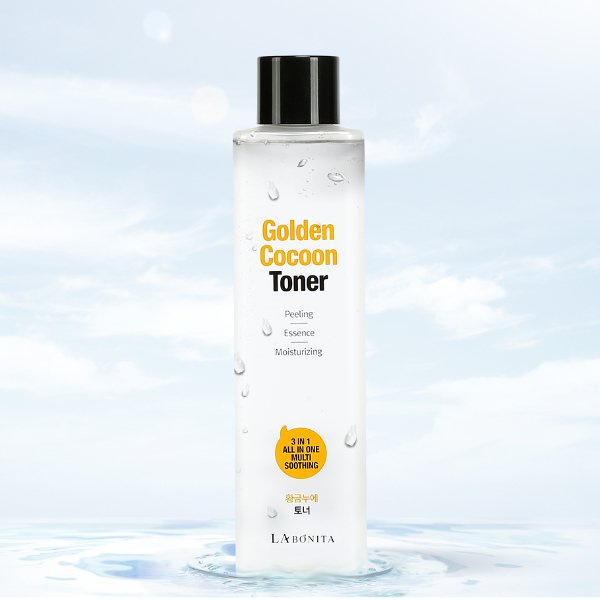 Nước Hoa Hồng Làm Sạch, Cân Bằng, Dưỡng Ẩm Da - LA BONITA Golden Cocoon Toner 340ml