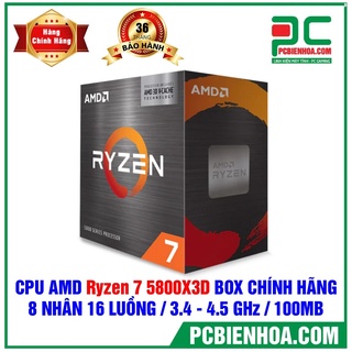 Mã 253DIENTU1 giảm 5% đơn 400K CPU AMD RYZEN 7 5800X3D BOX CHÍNH HÃNG  8