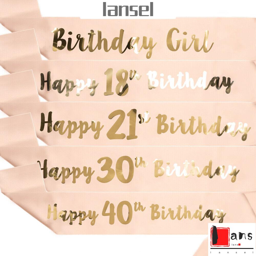 Dây Ruy Băng Trang Trí Tiệc Sinh Nhật 18/21/30/40/50/60 Thời Trang 2019|Cô Gái Sinh Nhật