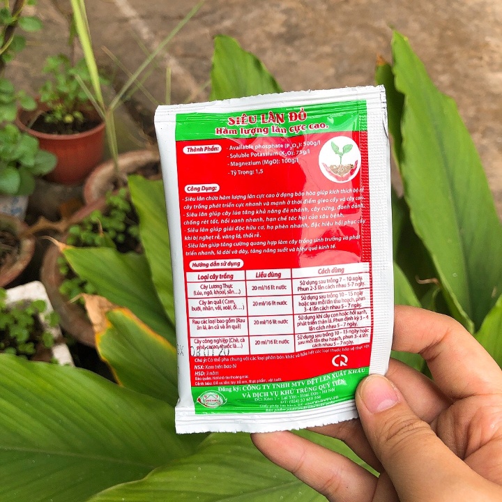 PHÂN BÓN LÁ SIÊU LÂN ĐỎ ĐẬM ĐẶC QT04 - 20ml