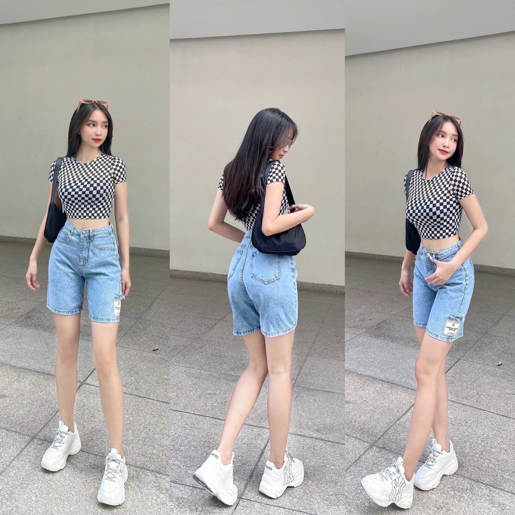 Quần jean ngố nữ ống rộng lưng cao sành điệu, chất vải jean denim mềm mịn William - AT194