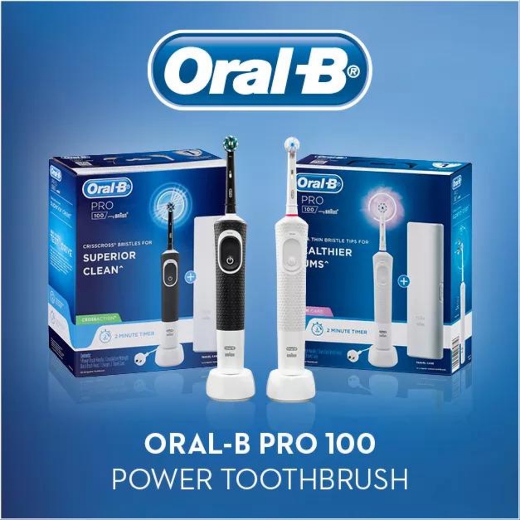 Bàn chải đánh răng điện Oral-B PRO 100 SUPERIOR CLEAN CrossAction / Vitality 170 CrossAction