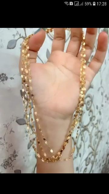 Dây chuyền lá me vàng mỏng nhẹ