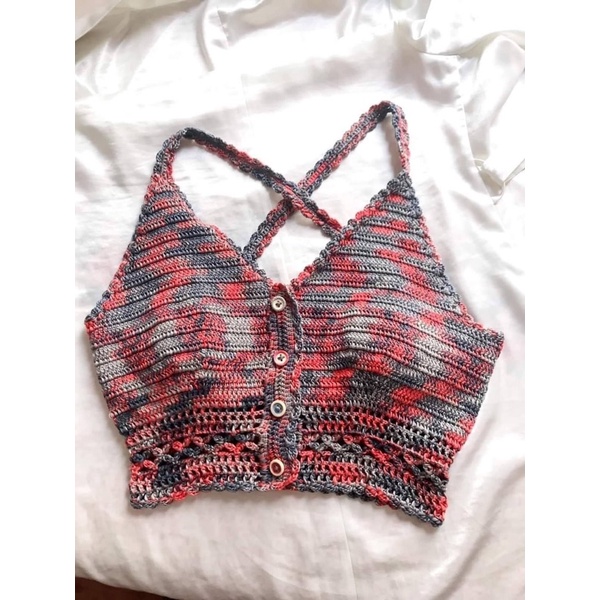 Sợi cotton bóng chập 4 màu loang cuộn 100 gram