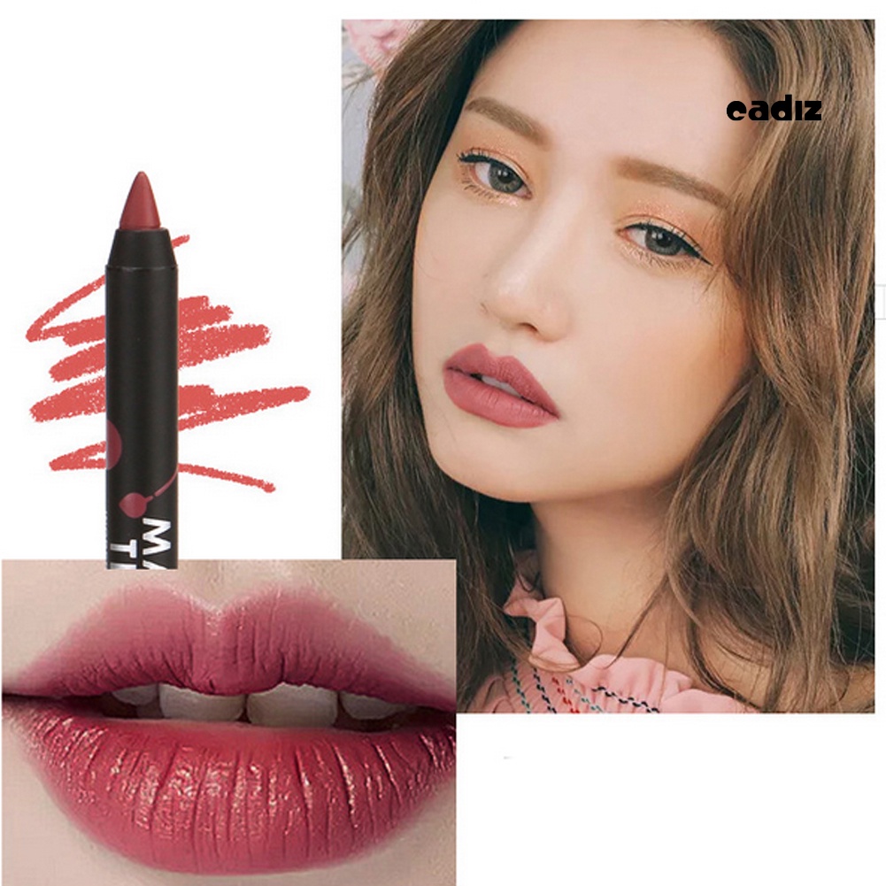 Bút Chì Kẻ Viền Môi 12 Màu Chống Thấm Nước Lâu Trôi Chất Lượng Cao