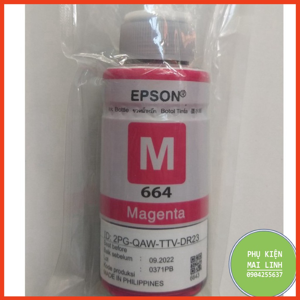 ☘️ Mực in E.p,son T664 L300 / L310 / L350 / L360 / L1300 / L100 / L120 / L200 / L210 / L565 Màu Đỏ