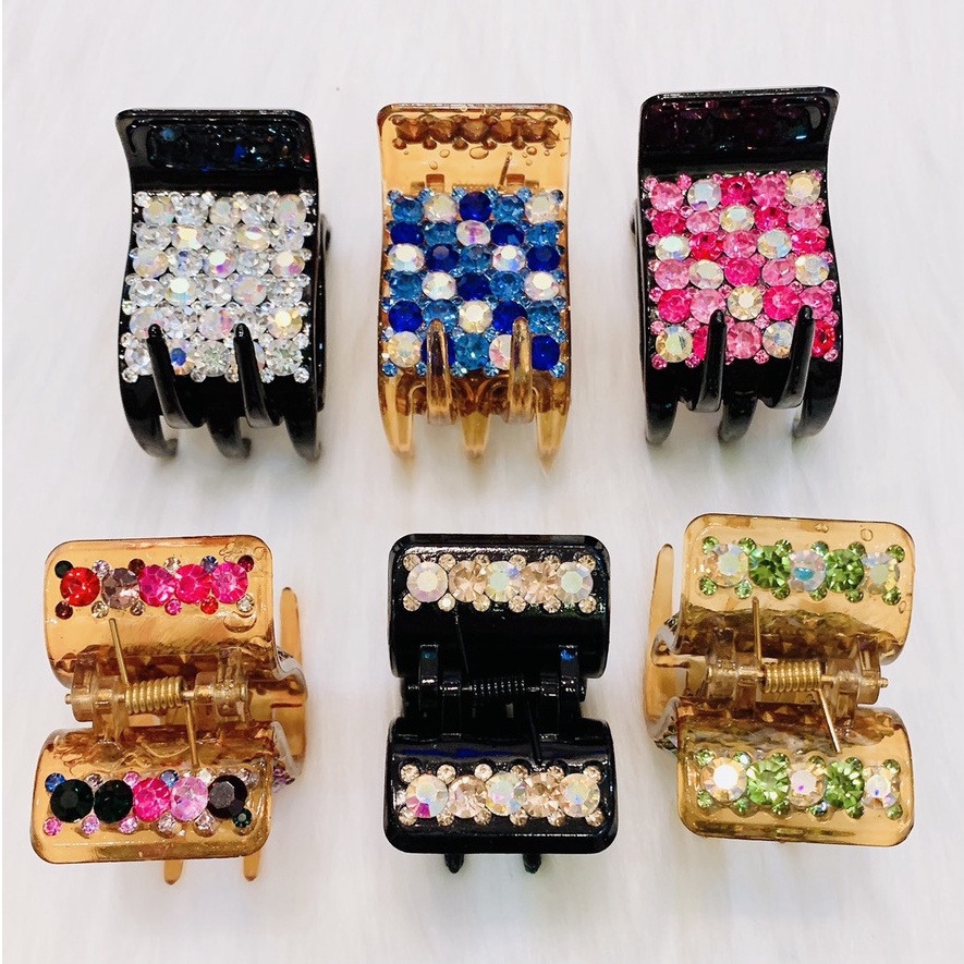 Kẹp Tóc Càng Cua Đính Đá Nhiều Màu