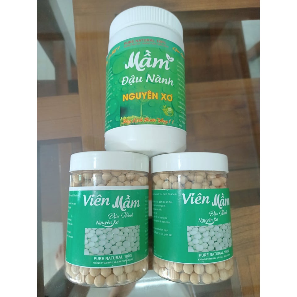 500gr viên mầm đậu nành nguyên xơ tăng vòng 1, đẹp da, cân bằng nội tiết tố nữ , 100% từ thiên nhiên.