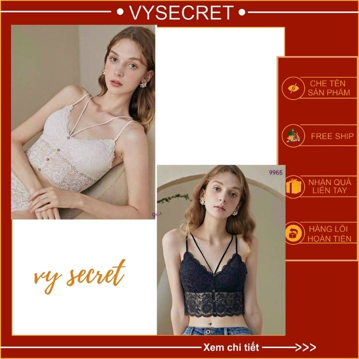 Áo Bra ren hoa khuy trước cao cấp  sexy siêu quyến rũ B068