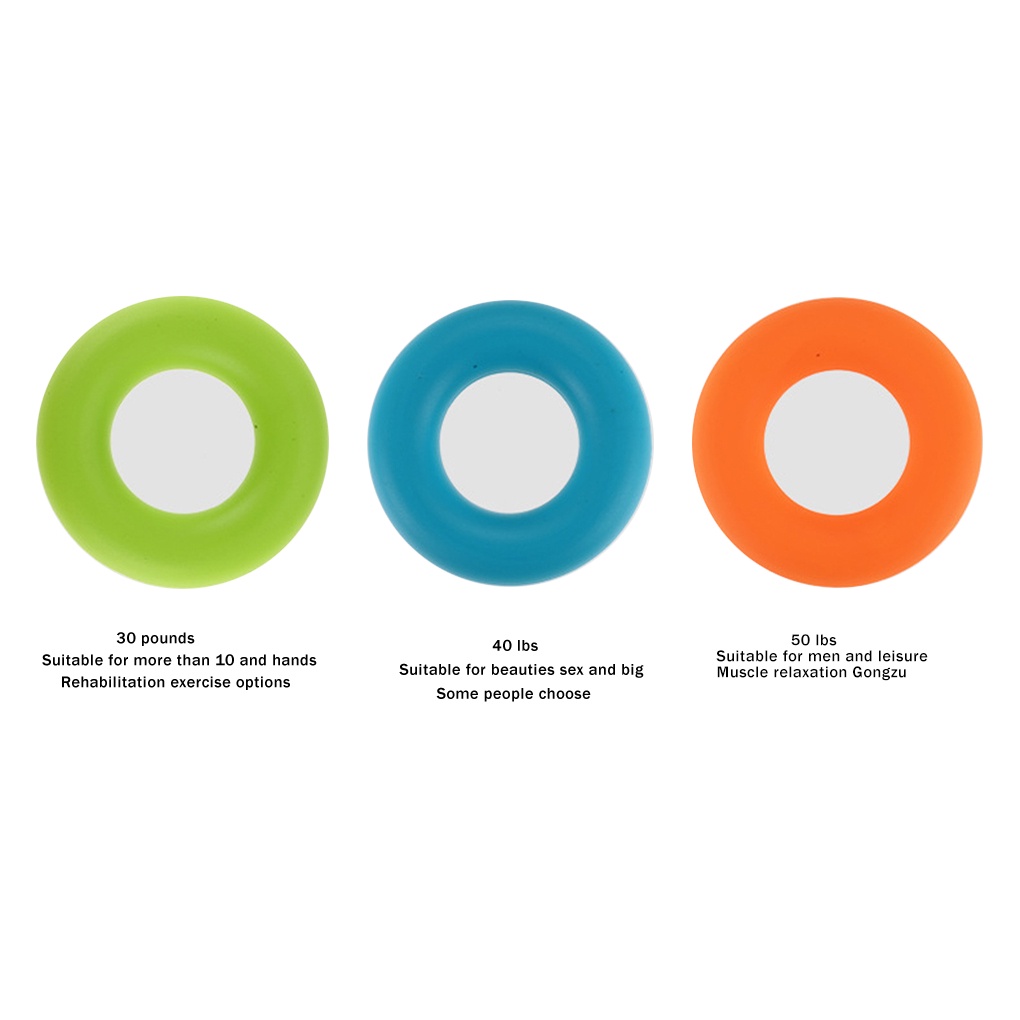 [Global] Exercise Pull Ring Hand Strength Training Gripper Silicone Hand Fitness Workout Resistance O Ring