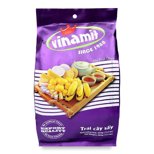 Trái cây sấy Vinamit 500g trái cây giòn hương vị tự nhiên