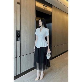Áo vest xếp ly peplum bigsize Nữ (60-90kg)