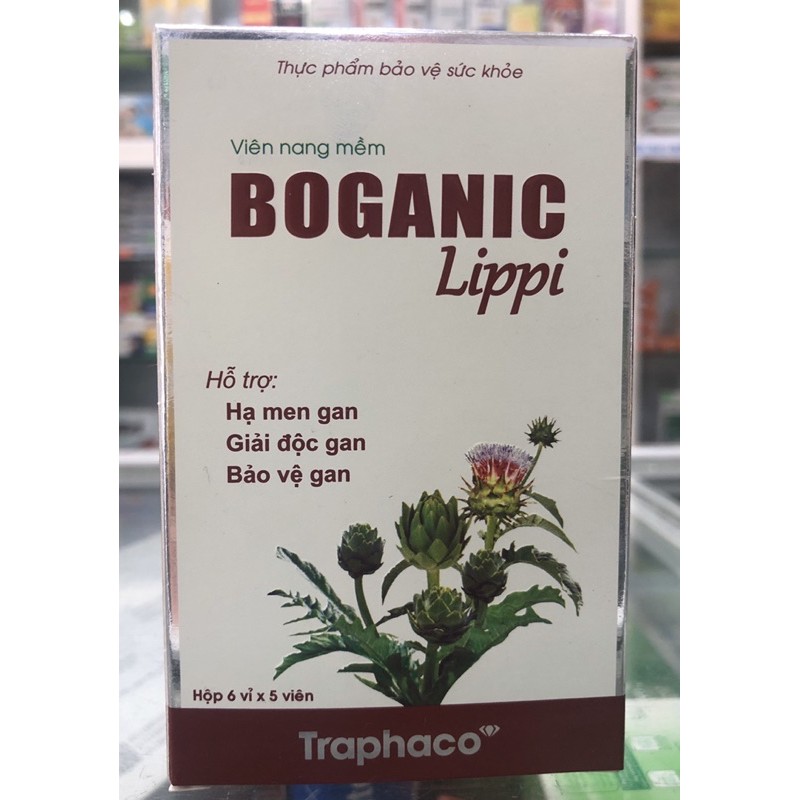 BOGANIC Lippi - 30 viên - hỗ trợ hạ men gan, giải độc gan, bảo vệ gan