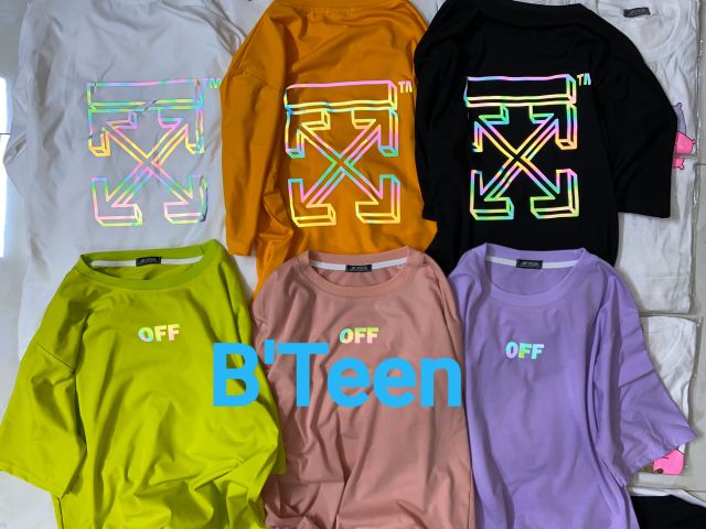 Áo Phản QuangHình Thật B'Teen% tay lỡ Unisex OFF 12 màu