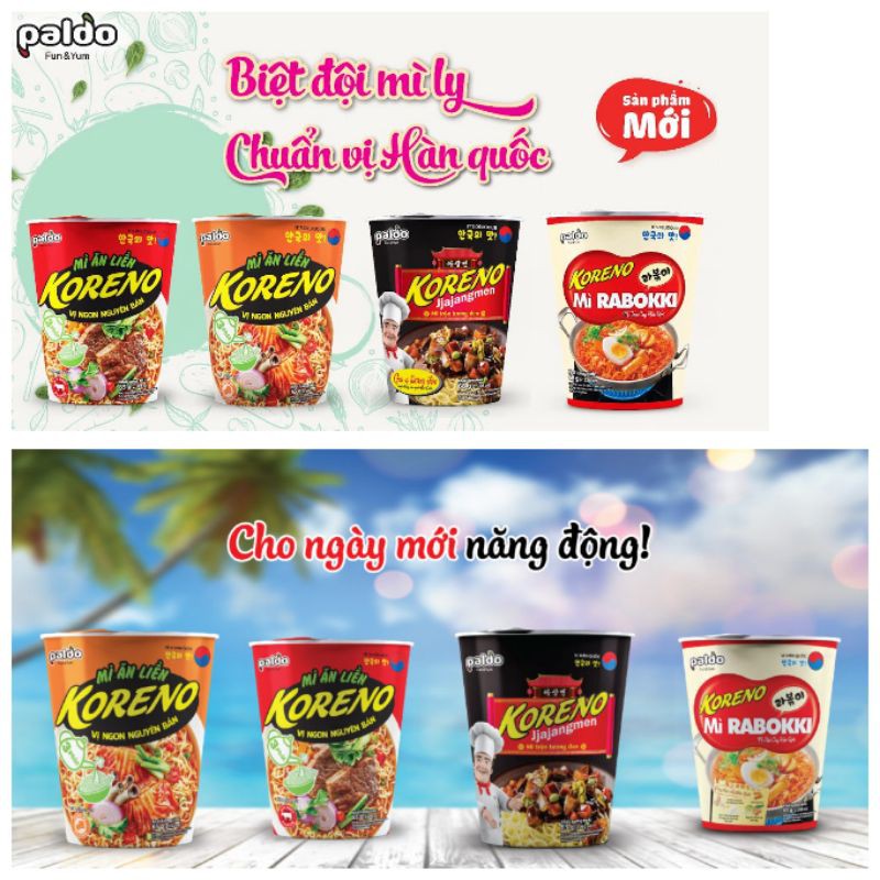 Mì ly Koreno kim / chi bò /lẩu rabokki/ mì trộn jajangmen