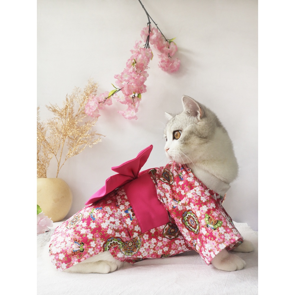 Quần áo Kimono- áo cho chó mèo- Phong cách Nhật Bản