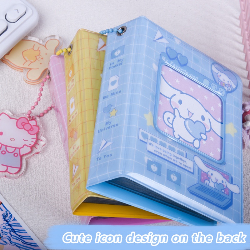 SANRIO Album Ảnh 3 Inch Với 40 Tấm Thẻ Bằng PVC Mini In Họa Tiết Hoạt Hình Dễ Thương