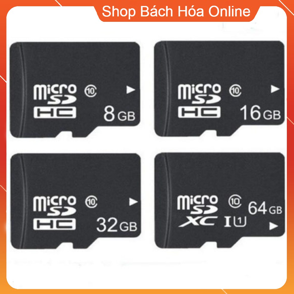 Thẻ nhớ Micro SD đen 2gb, 4gb, 8gb, 16gb, 32gb dùng cho điện thoại, máy tính bảng, máy ảnh, camera, loa đài, laptop, mp3 | BigBuy360 - bigbuy360.vn
