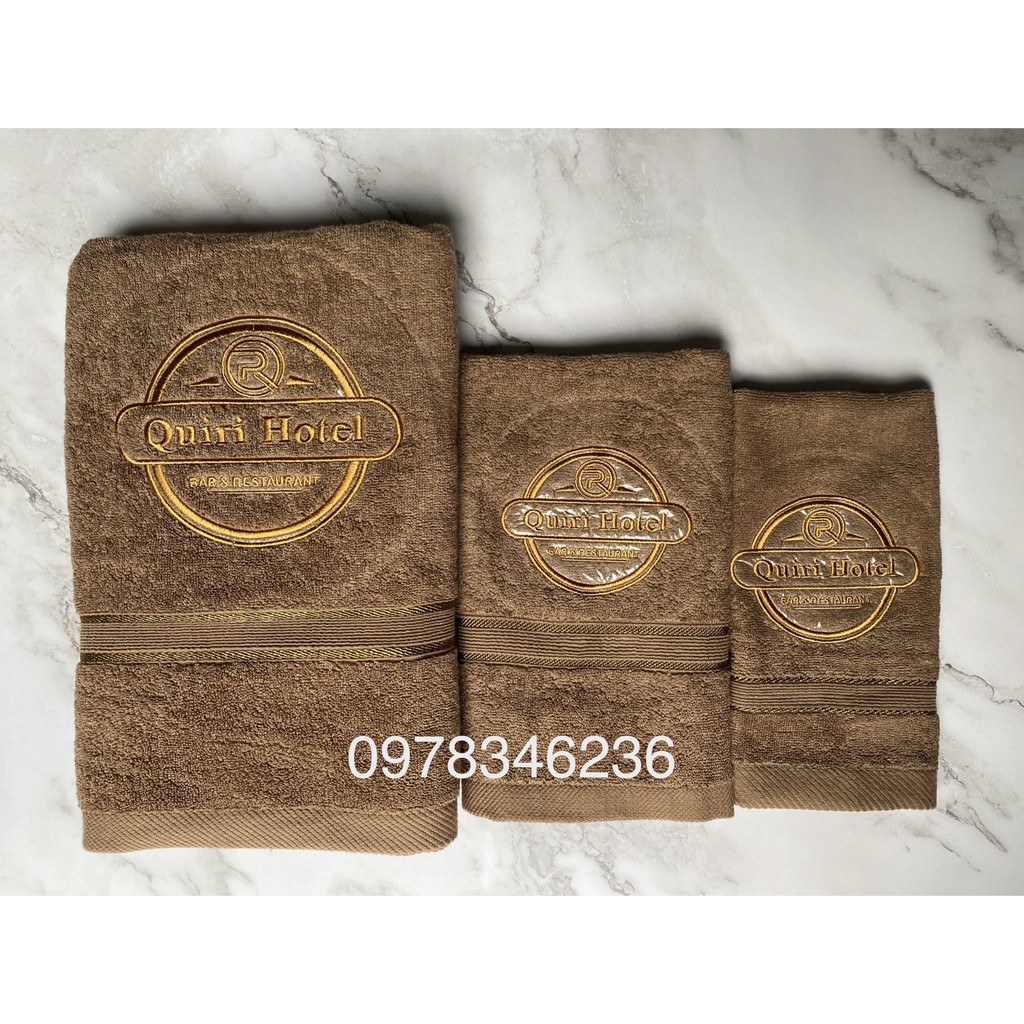 (THIẾT KẾ LOGO MIỄN PHÍ) BỘ QUÀ TẶNG 3 KHĂN CAO CẤP (CÓ XUẤT HÓA ĐƠN VAT)