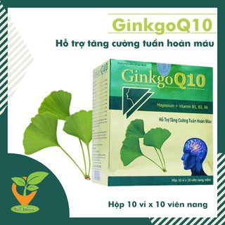 GINKGO Q10 - ISOPHARCO [Hộp 100 viên] -  Tăng Cường Trí Nhớ, Cải Thiện Mất Ngủ [ginko q10 / ginkgo biloba, ginkgoq10]