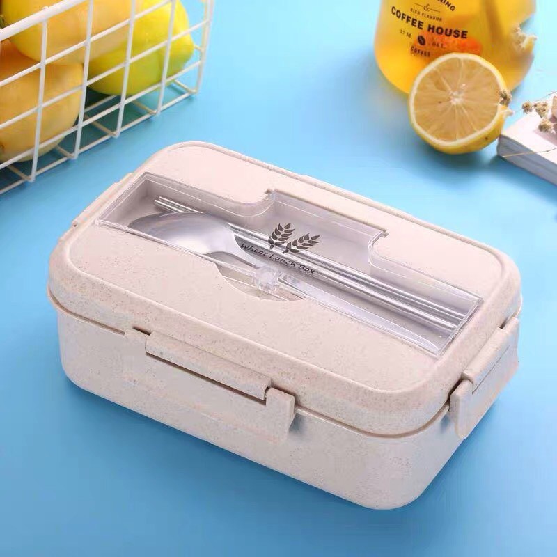 Hộp đựng cơm văn phòng, Hộp đựng thức ăn, thực phẩm, Bao gồm cả túi và muỗng nĩa | BigBuy360 - bigbuy360.vn
