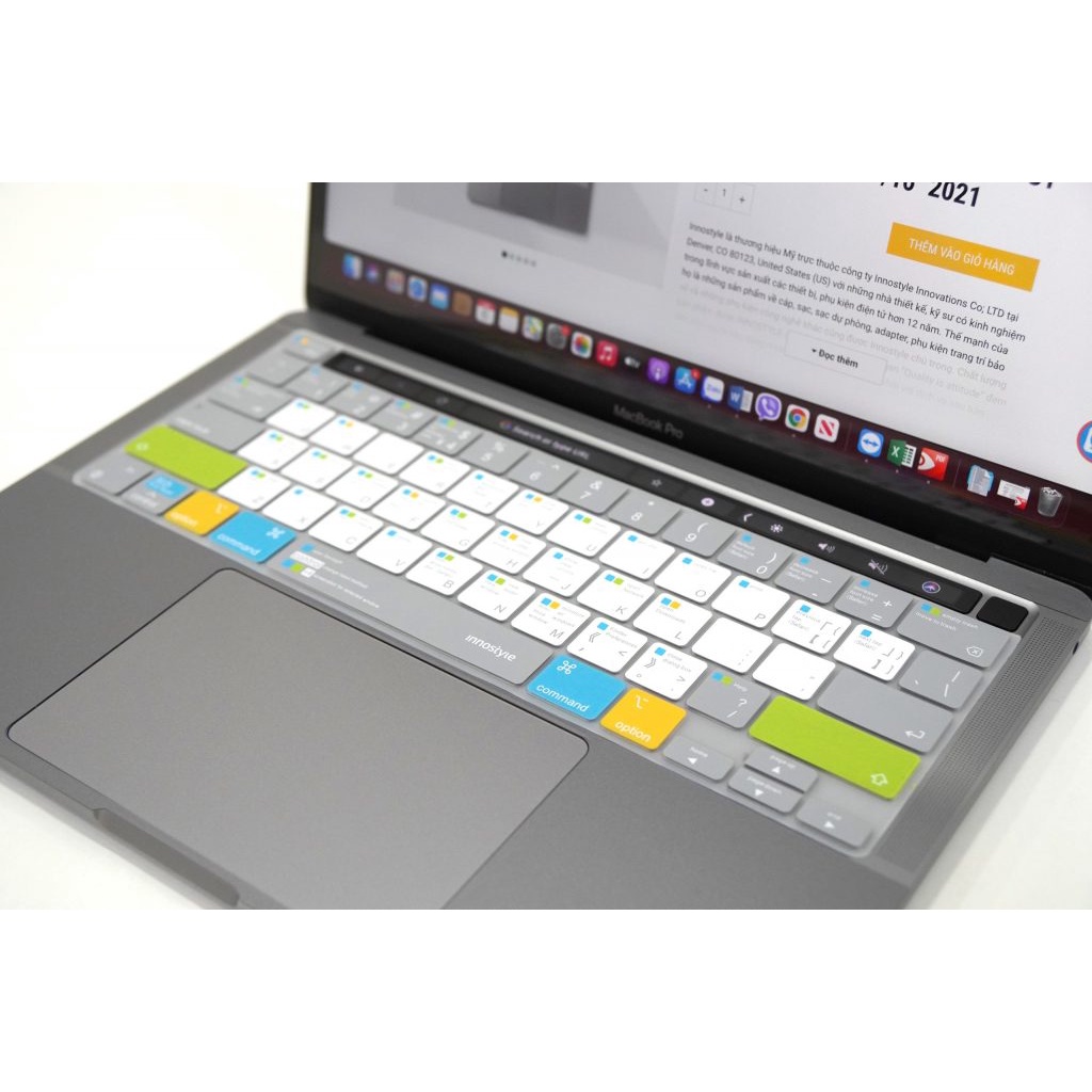 Phủ Phím Innostyle Keyguard Navigator Shortcut For Macbook Air/Pro M1 13/14/16inch - Hàng Chính Hãng