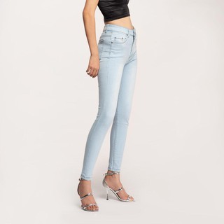 Quần Jean Nữ Skinny Xanh Sáng Lưng Cao