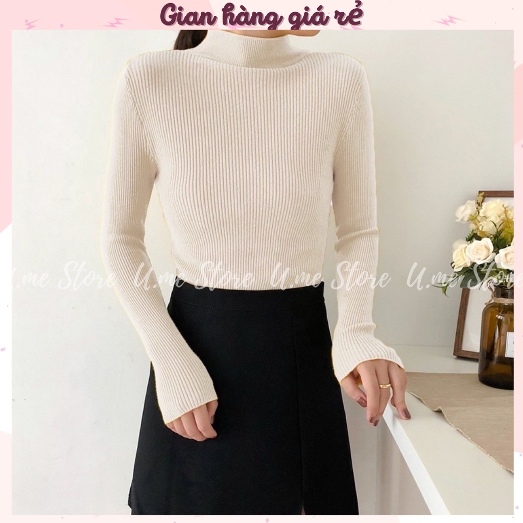 Áo len tăm body cao cổ 3cm dày dặn giữ nhiệt Áo len cổ cao nhiều màu cao cấp cho nữ | BigBuy360 - bigbuy360.vn