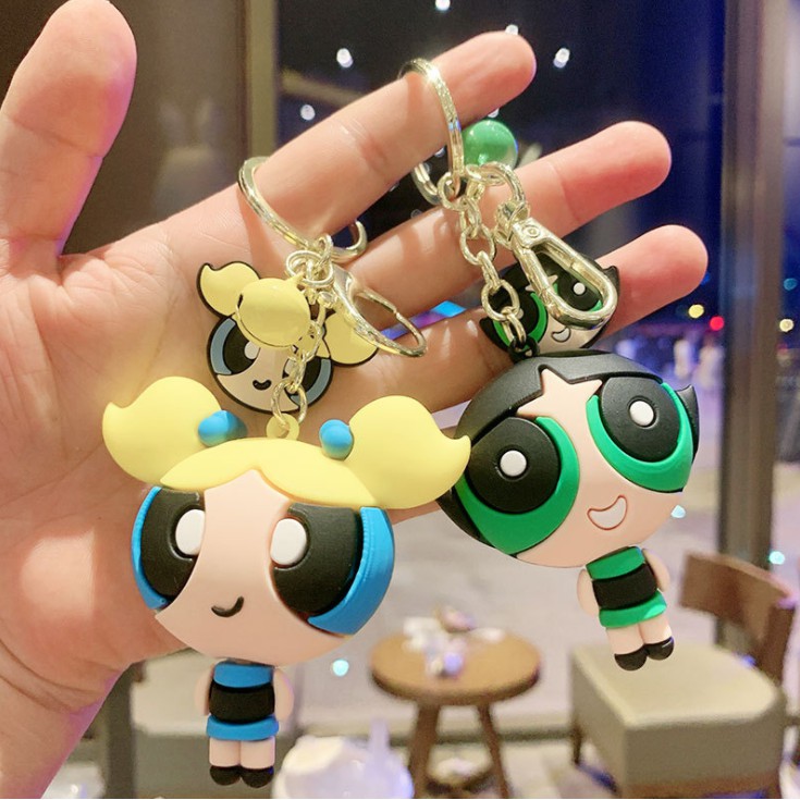 Móc Khóa Silicon Hình Nhân Vật Hoạt Hình Powerpuff Girls