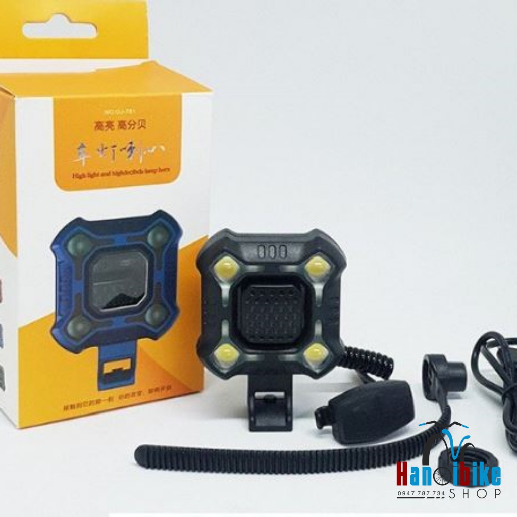 Đèn kiêm còi xe đạp 4 bóng