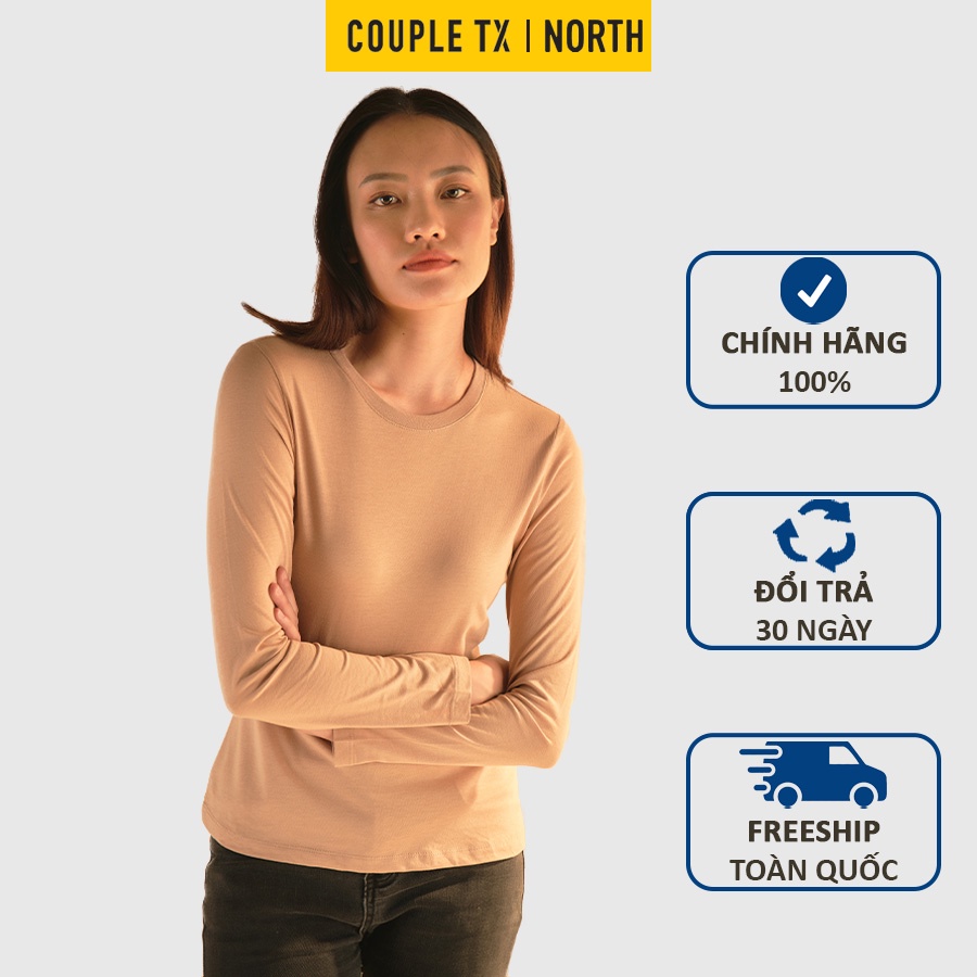 Áo thun nữ tay dài Couple TX màu trơn chất vải mềm mịn thấm hút tốt WTS 2048