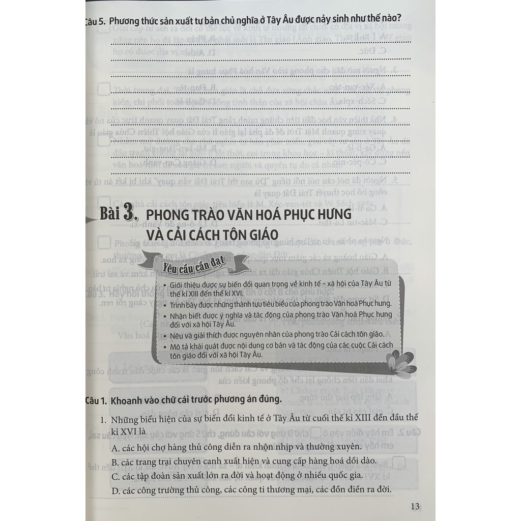 Sách - Bài tập Lịch Sử và Địa Lí lớp 7 cơ bản và nâng cao (HB)