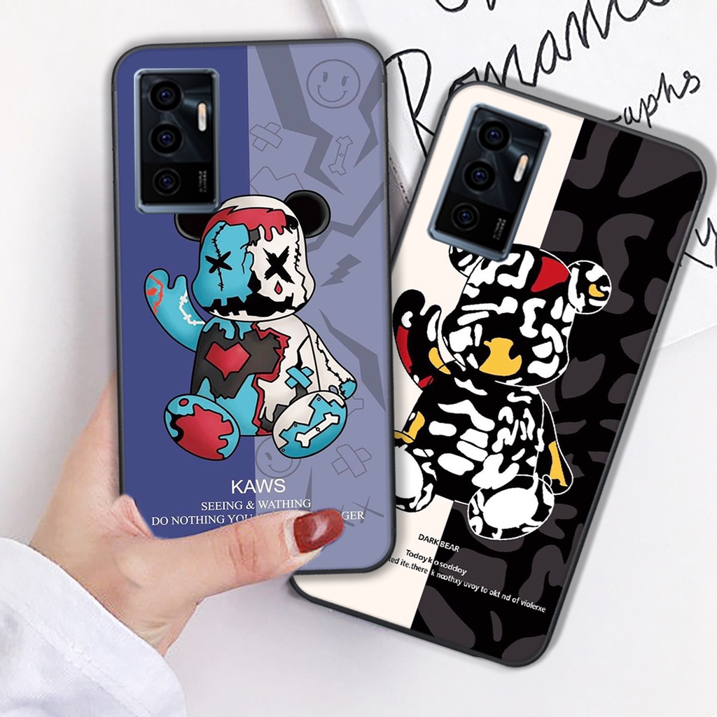 Ốp lưng Vivo V23 5G- Vivo V23e - Vivo Y15S -Vivo Y72 mẫu gấu bearick kaws cực đẹp bền