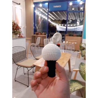 Móc khóa len handmade BTS Lightstick Army Bom