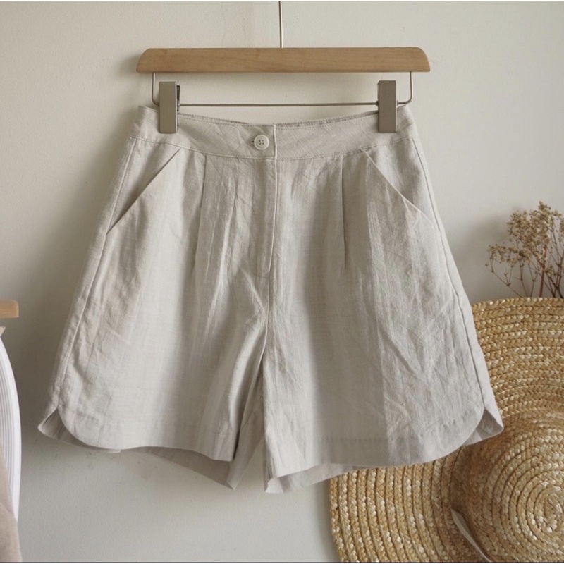 Quần Shorts Linen Thô Korea