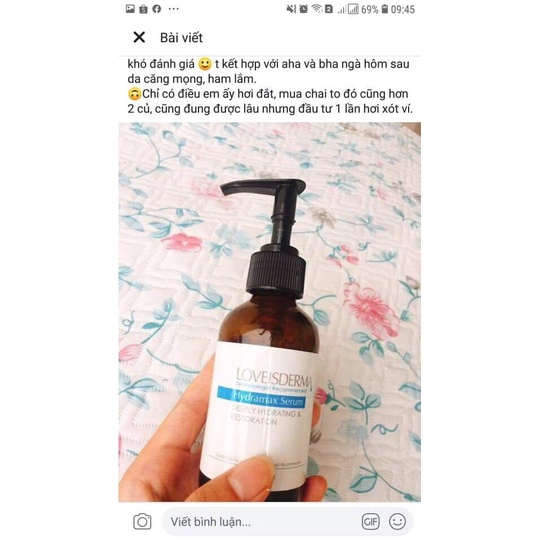 Serum Cấp Ẩm Phục Hồi Da Loveisderma B5 Hydramax Full Box