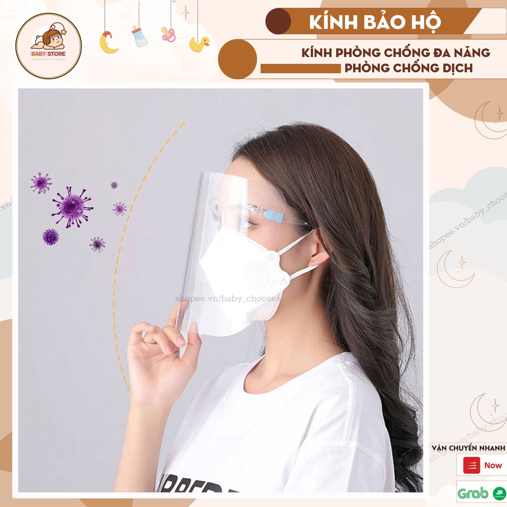 Kính Bảo Hộ Y Tế Đa Năng Phòng Chống Giọt Bắn - Kính chống giọt bắn có size trẻ em