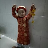 Áo dài cách tân cho bé trai