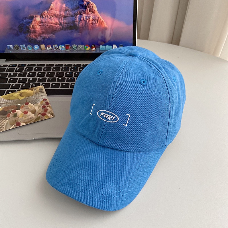 Mũ lưỡi trai vành rộng mềm thêu chữ thời trang xuân hè cho nam nữ