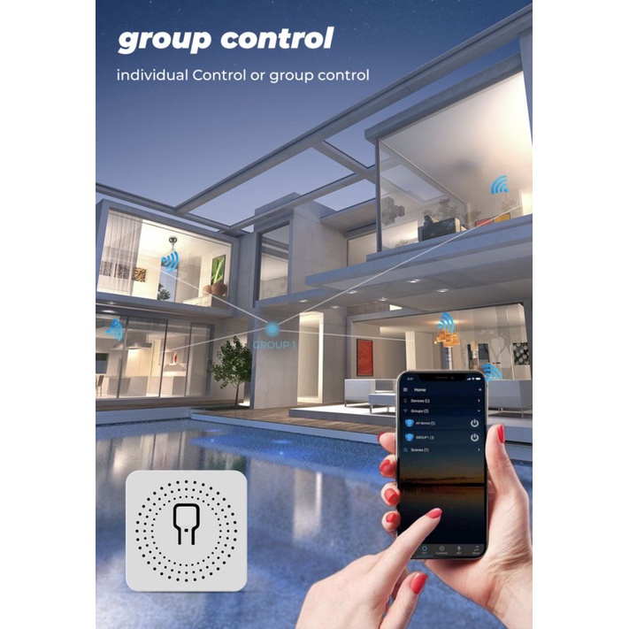 HOME MINI Wifi Smart Switch Timer Wireless Switches Smart Home Automation Compatible with Tuya Alexa Google Home Leve e compacto instalação fácil controle de voz Baixa latência HOME