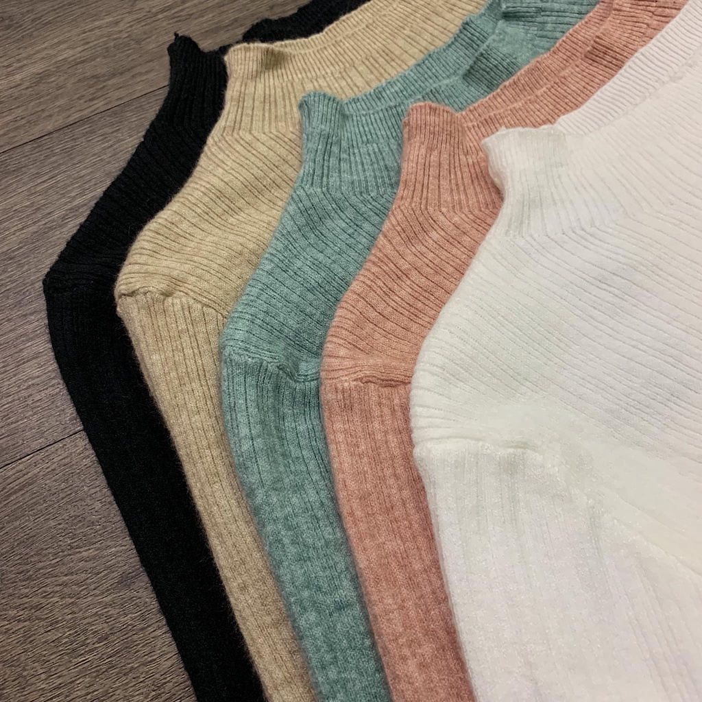 Áo len tăm cổ leo dài tay freesize-83A35