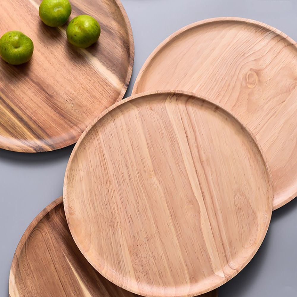 Epoch Khay Gỗ Tròn Đựng Bánh Mì / Sushi Tiện Dụng