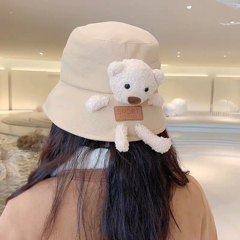 Nón Bucket Che Nắng Họa Tiết Gấu Hoạt Hình Dễ Thương Thời Trang 2022 Cho Nữ