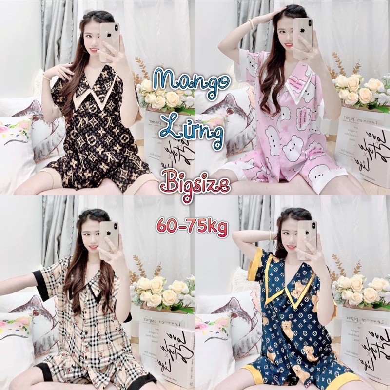 Đồ bộ Lụa 2 túi 50-100kg lụa mango mềm mát