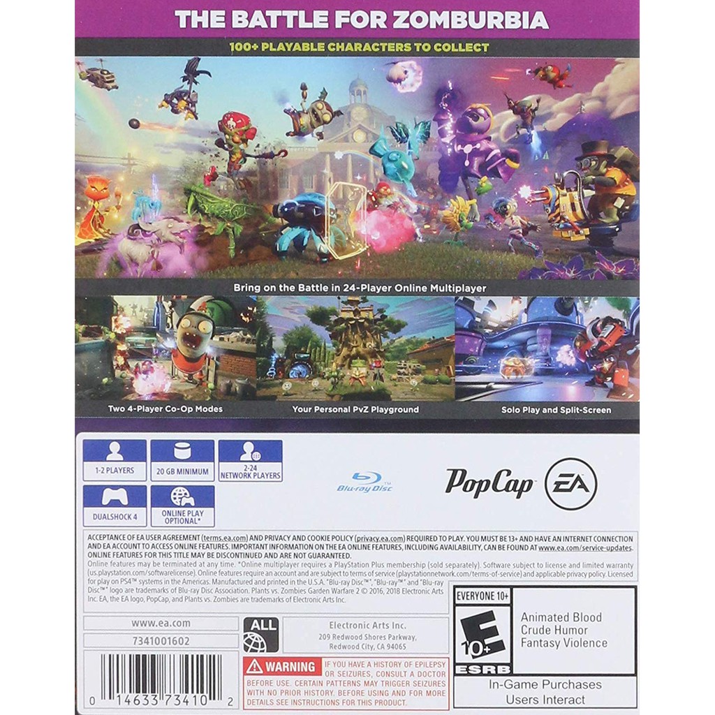 Trò chơi Plants vs Zombies Garden Warfare 2 - Playstation 4